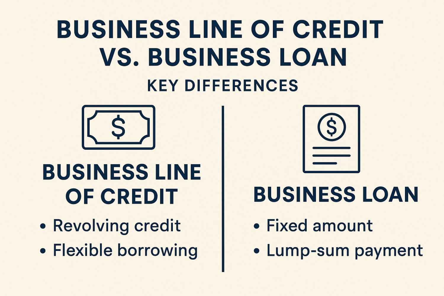 Business Line of Credit vs. Business Loan